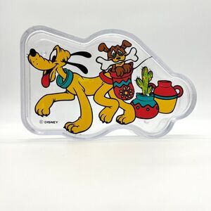 Vintage Disney‎ Pluto Dog Clear Plastic Decorative Container Southwest Candy